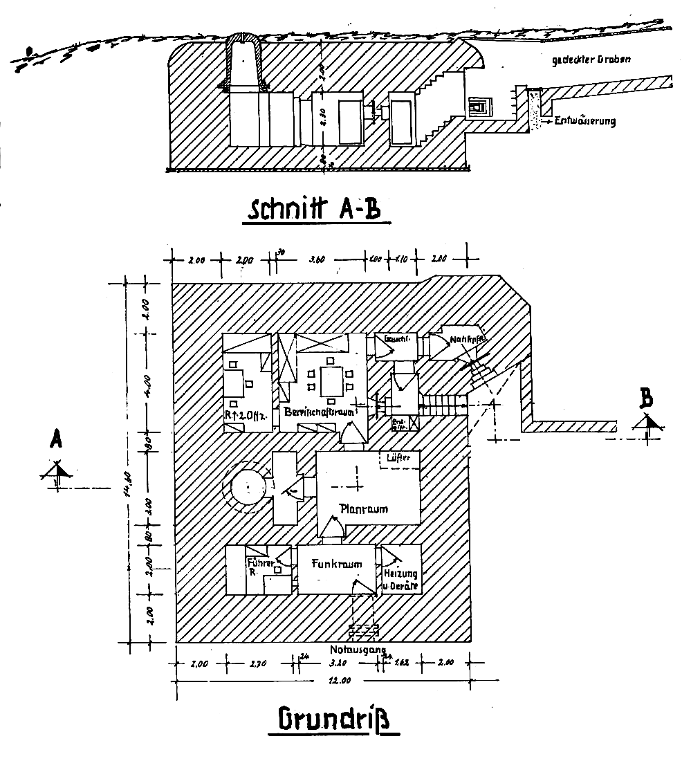 Regelbau 613 - Artilleri observationsbunker med observationstårn ...